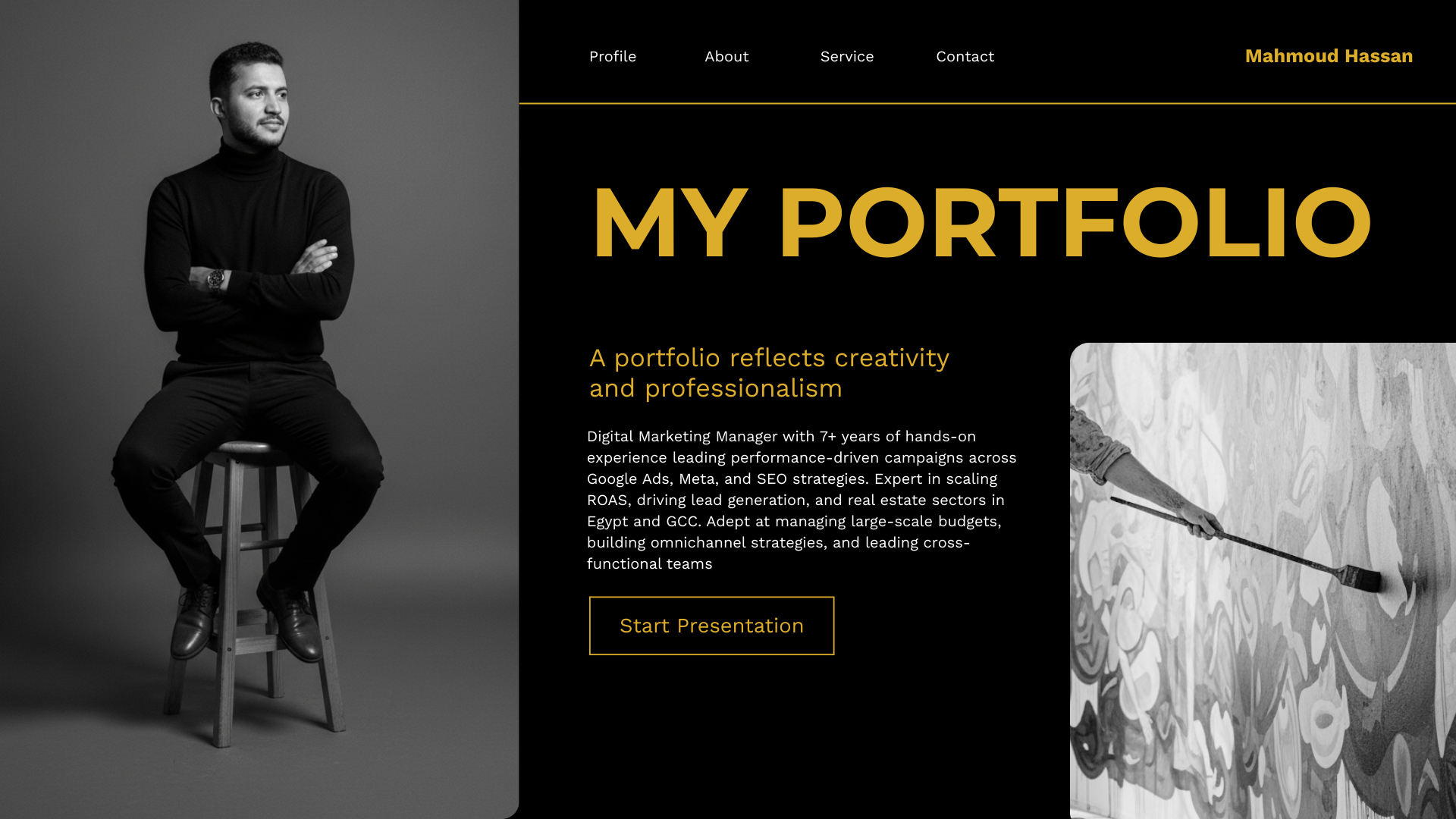 copy of yellow black minimalist my portfolio presentation